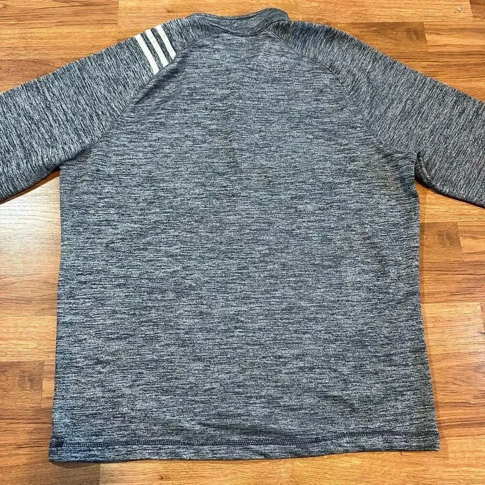 Adidas Golf Long Sleeve Quarter Zip Shirt Blue and Gray | Men Size Large